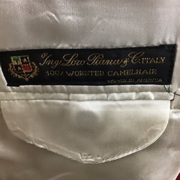 Loro Piana Vintage Red Pietrafesa 100% CamelHair Italy 2 button Blazer Size 12 - Picture 5 of 9